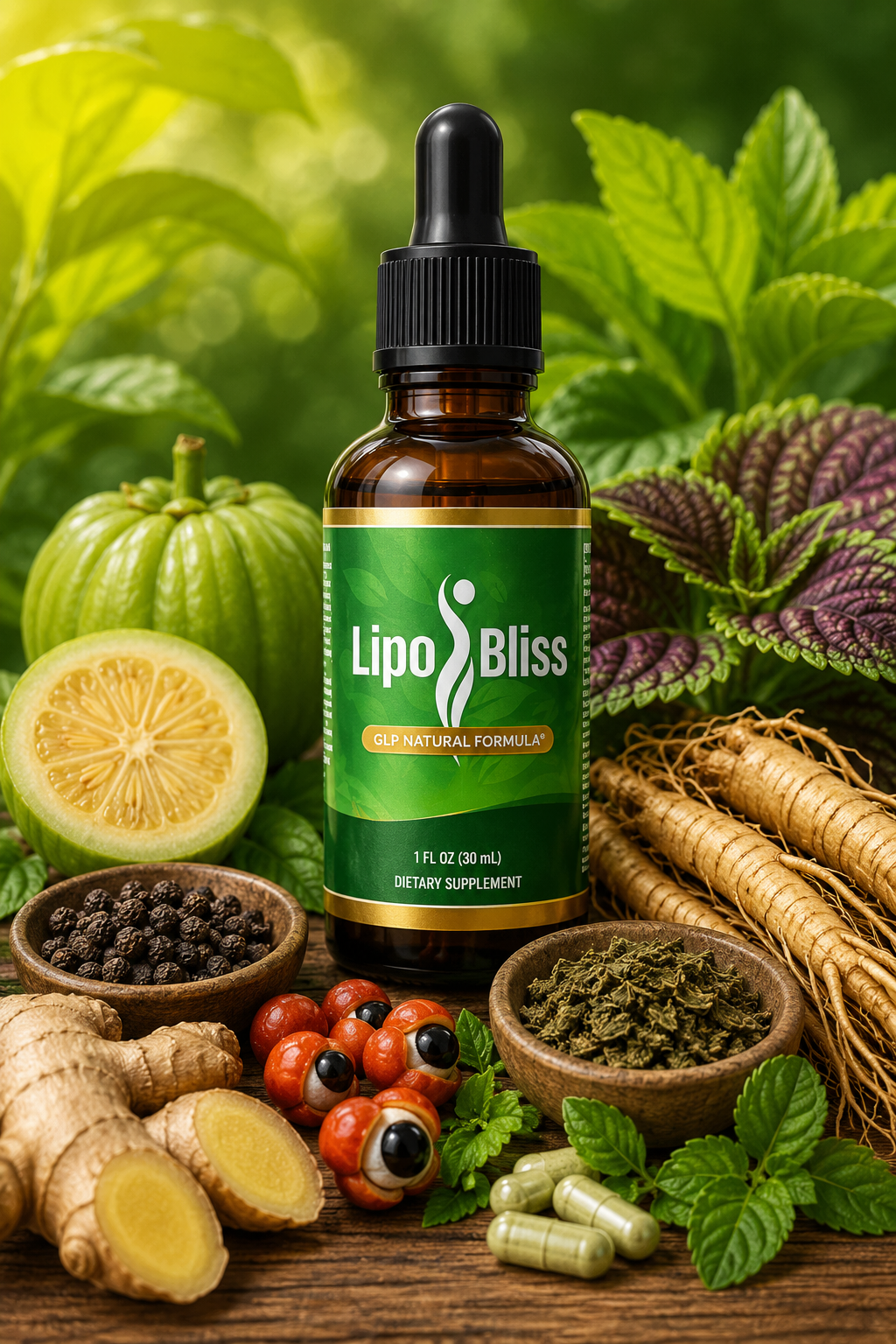 LipoBliss supplement facts label
