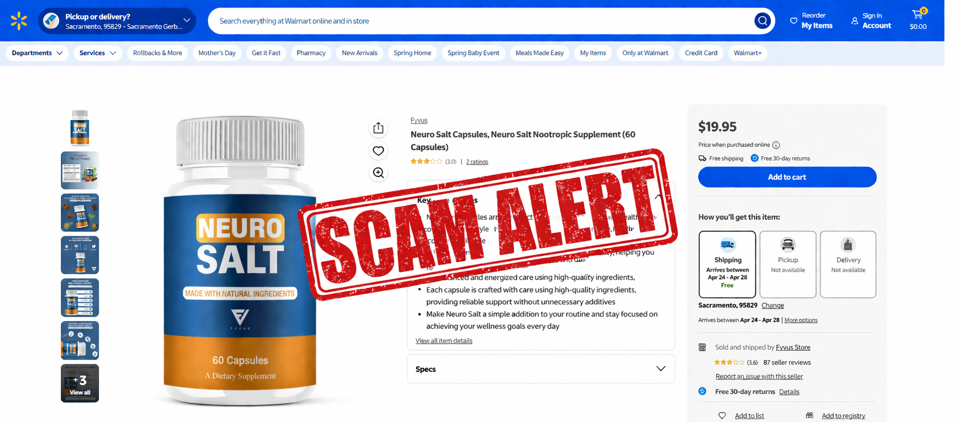 NeuroSalt scam alert image